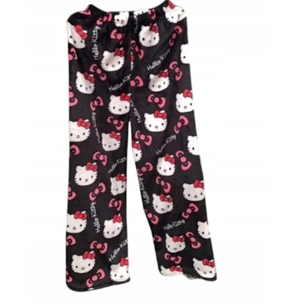 Tecknade pyjamas tjocka damer höst och vinter plus sammet varma hem casual byxor XL XL