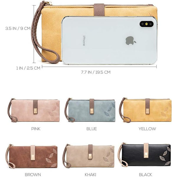Damplånbok Stor Lång Vikbar Clutch