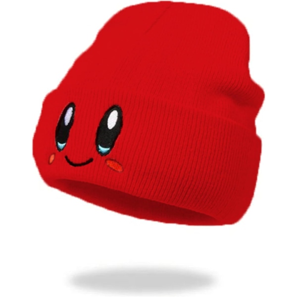 Håndlavet - Kirby Hue til voksne Anime Hat Tilbehør Kawaii, med pænt broderet mønster, Medium Red M