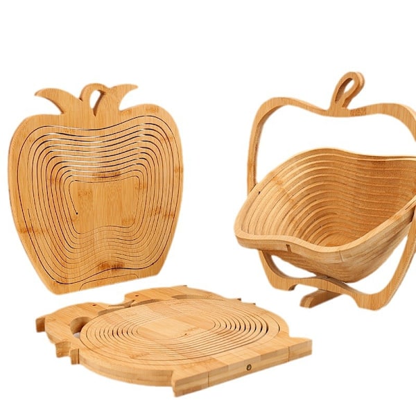 Fruktkurv, tørket frukt gavebrett som kan forvandles til en kurv. Snackboks