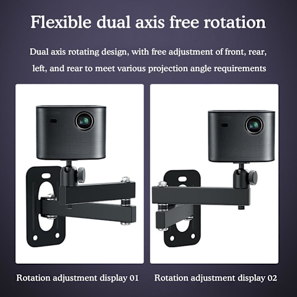 Taitettava Projektorin Seinäkiinnike, Yleismaailmallinen Säädettävä Katto- ja Seinäkiinnike Projektorille, Säädettävä Projektorin Teline, Miniprojektorin Seinäkiinnike 35cm