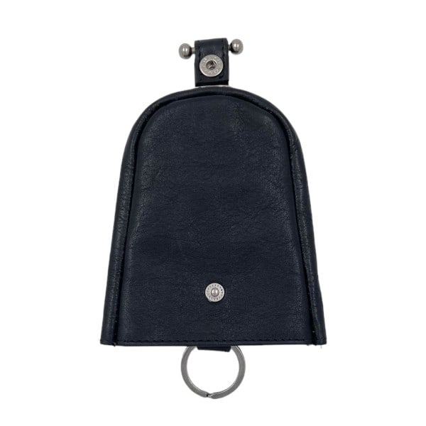 Nyckelring i äkta läder, svensk design, rymlig Svart one size