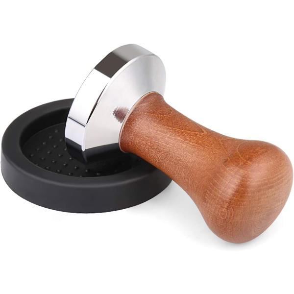 Kaffekvern Solid Trehåndtak, Kaffestempel (51mm)