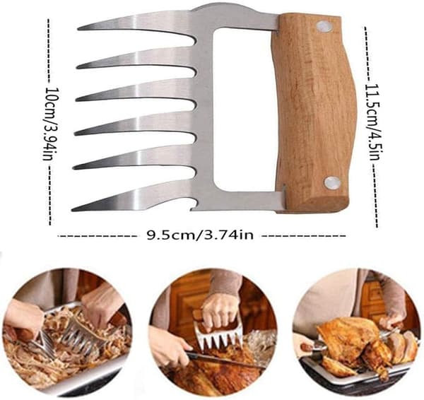 Kjøttklør for Pulled Pork Kjøttklør BBQ Gafler Rustfritt Stål