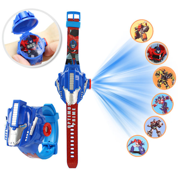 Barnprojektionsklocka, barnklockleksak, födelsedags- och årsdagspresent, leksakspresent Transformers