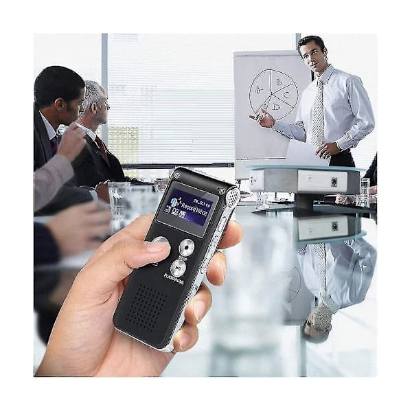 Paranormal Utrustning Digital Evp Röstaktiverad Inspelare Usb Us 8gb (Svart)