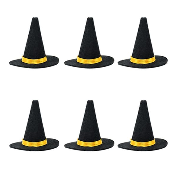 6 stk Mini Heksehatter Vinflaske Dekorhatter 6 stk
