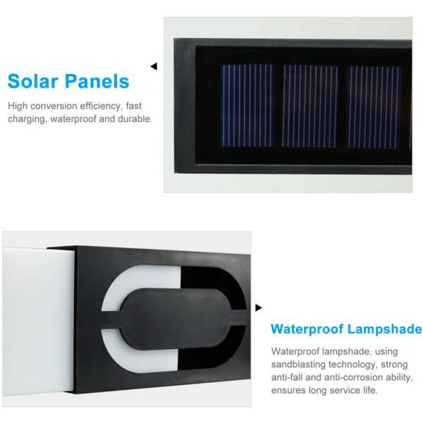 Digitala solcellslampor för hemmet Solar vägglampor dekoration, för inomhus och utomhus