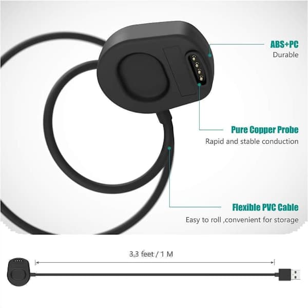 Magnetisk USB-lader for Suunto 7 Smartklokke