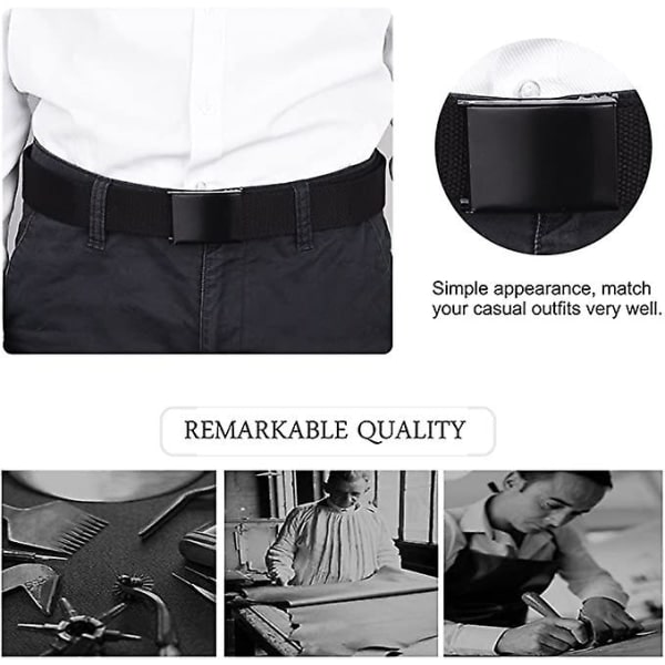 Unisex Belte Nylon Canvas Belte - Forretningsbelte Lengde 110 Cm Bredde 3.8 Cm Automatiske Spener Justerbar Med Arbeidsbelte Stoff Menn Kvinner