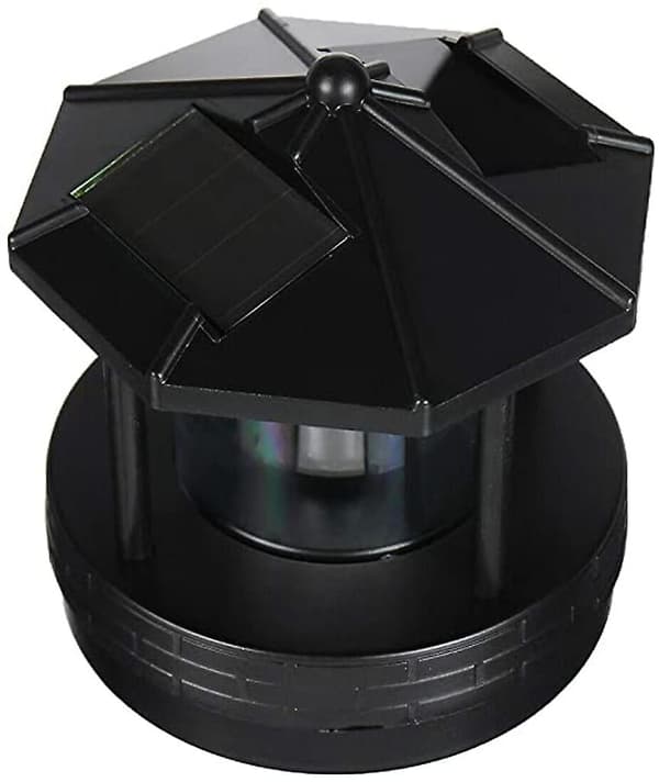 Solcelled LED Roterende Beacon Lys Hage Hageplen Belysning