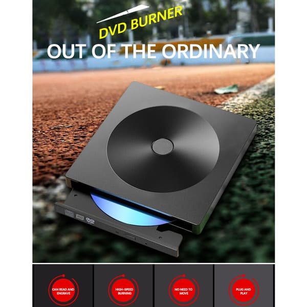 Extern DVD-brännare med dubbla gränssnitt för bärbar dator/stationär dator