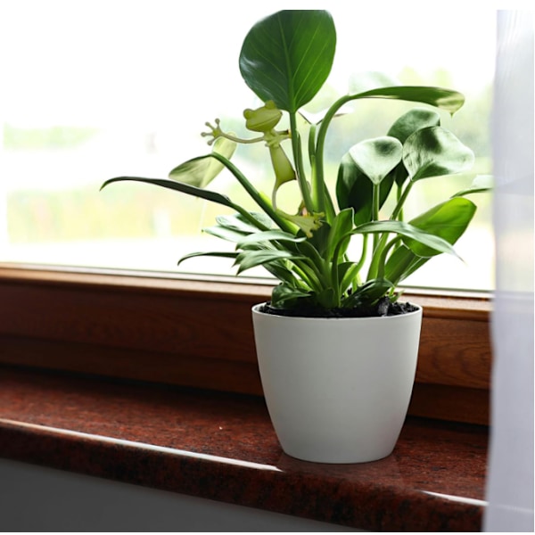 Grön Groda Växtställ - Söt, Stabil, Lämplig för Små Krukor och Suckulenter, Groda Trädgårds Dekorativ Blomkruka, Växtställ (2 st) 2-pack