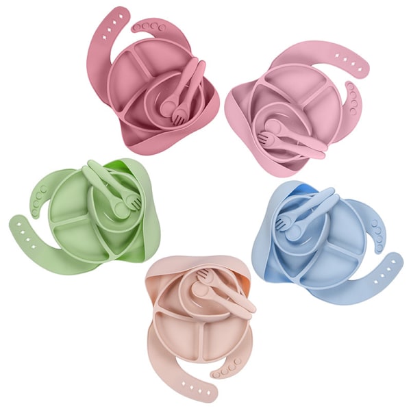 Barnservis BPA-fri Tallrikar Set Baby Silikon Set