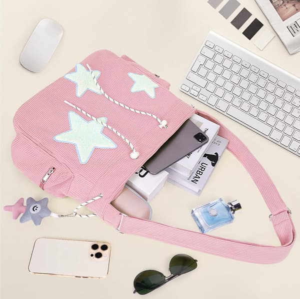 Söta handväskor för kvinnor, vackra crossbody-väskor i canvas, axelväskor, söta messenger-väskor med dragkedja