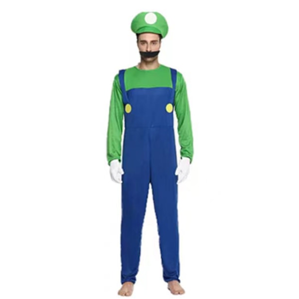 Lasten Super Mario Luigi Bros. Cosplay-asu Adult male green XS:140-150CM