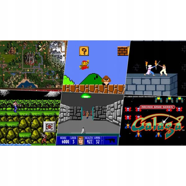 Retro TV-spelskonsol + pistol 2X handkontroller + 9999 spel