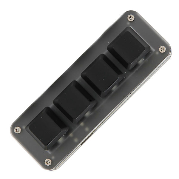 4 Fuldt Programmerbare Taster Mini Type C Kablet Enhånds Mekanisk Tastatur til Windows