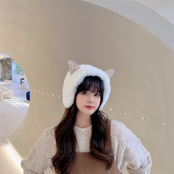 Söpöt kissankorvat naisten syksyn ja talven uudet plushiset lämpimät korvanlämmittimet Korean versio makea ja monipuolinen opiskelijan tuulenpitävät korvanlämmittimet
