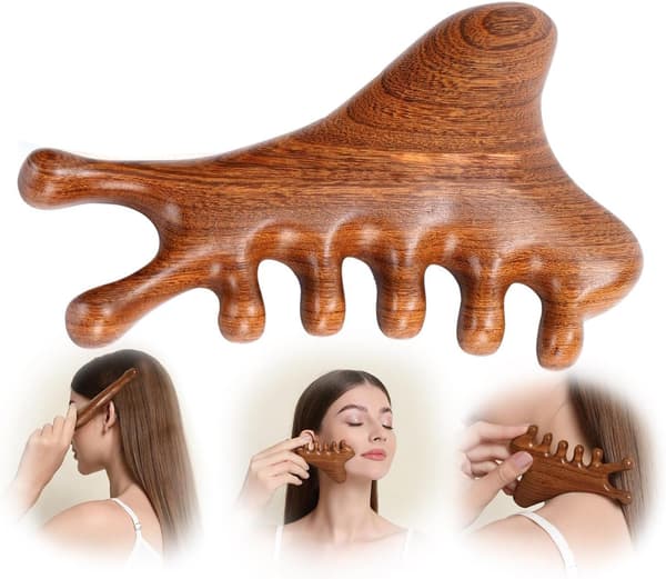 4-i-1 Gua Sha-verktyg för ansikte, hårbottenmassageapparat med presentförpackning, massage
