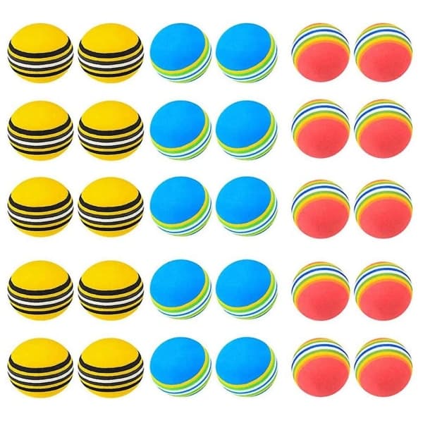 30 stk. golfbolde EVA golf træningsbolde golf træningsbolde bløde golfbolde til indendørs og udendørs golftræning