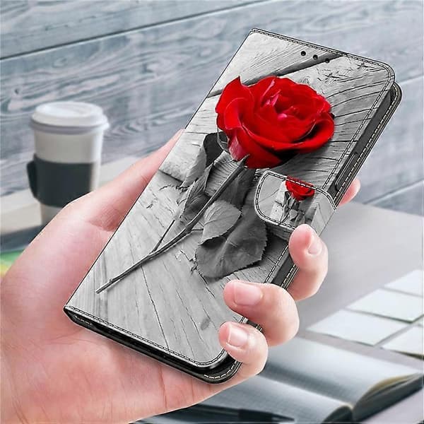 Kompatibelt för iPhone 16 Pro Plånboksfodral Magnetlås 3D-Mönster Läder Telefonskal