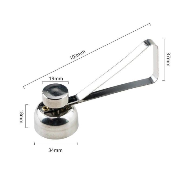 Praktisk äggtoppskärare, skalöppnare, metall äggöppnare silver one size