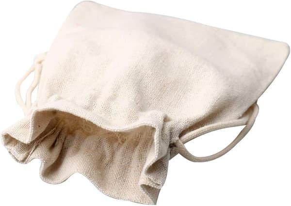 12 små bomullsposer Beige bomullspose Trekkpose