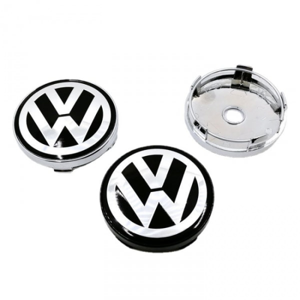 4-pack - Volkswagen VW navkapslar / navkapsel-emblem - silver
