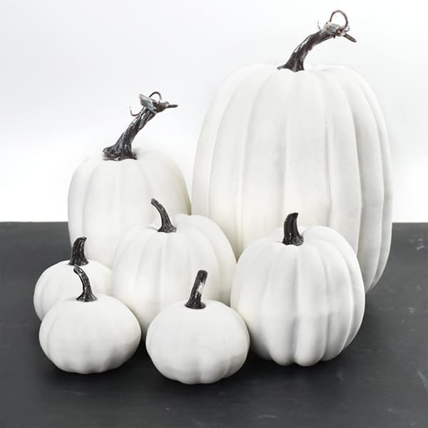Halloween Simuleringspumpor Dekorationsset 7st Simuleringspumpa Modell Konstgjord Pumpa Dekoration Falsk Pumpa Spricka
