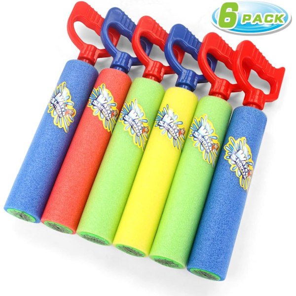 Pakke med vandpistoler, Super Foam Squirt Guns, Pool Noodle Toy med plastikhåndtag