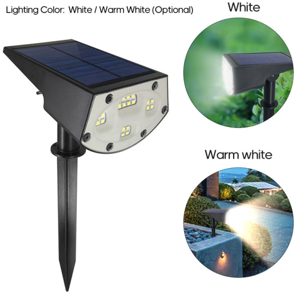 20 LED Solcellslampor Utomhus, IP67 Solcellslampor Utomhus, 180° Solcellslampor Utomhus, Vit för Trädgård, Gräsmatta, Utomhus