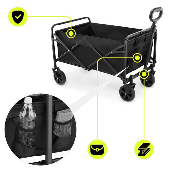 Sammenleggbar strandvogn HyperMotion, 80 kg kapasitet
