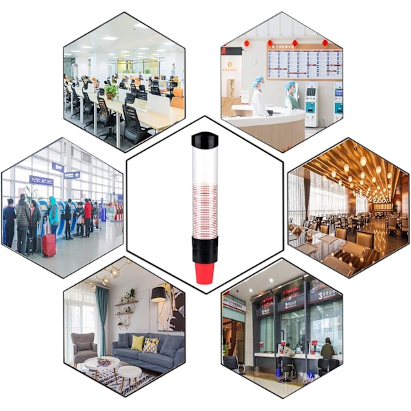 Veggmontert Plastkoppdispenser, Papirkoppdispenser