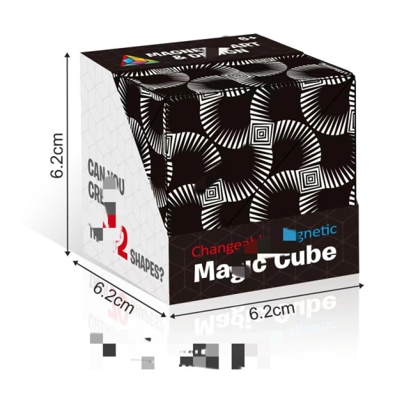 2 stycken pedagogisk leksaksextraktor 24 magnetisk kub 【 Svart och vit 】【 Färglåda 】 Black and white