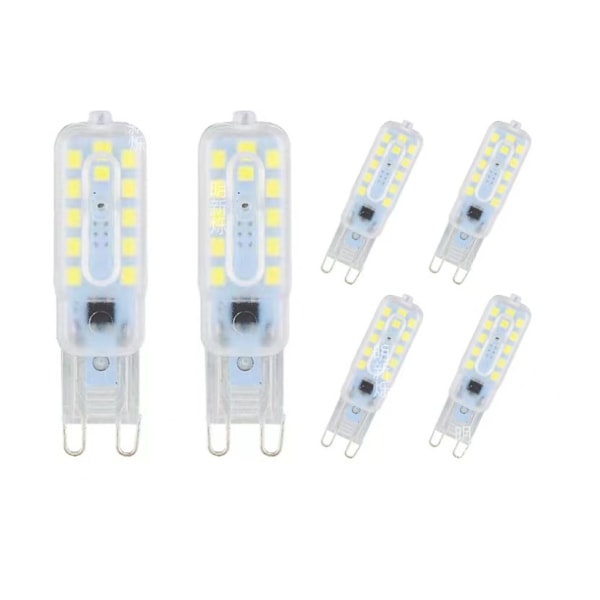 10 Pack 5W G9 3000K LED Lights Clear Cover