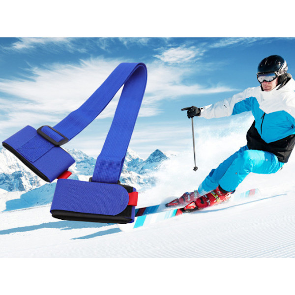 Snowboardholder - Udendørs Sports Ski Bindinger Håndholdte Snowboard Fastgørelsesstropper Velcro Dobbeltbrætstropper red