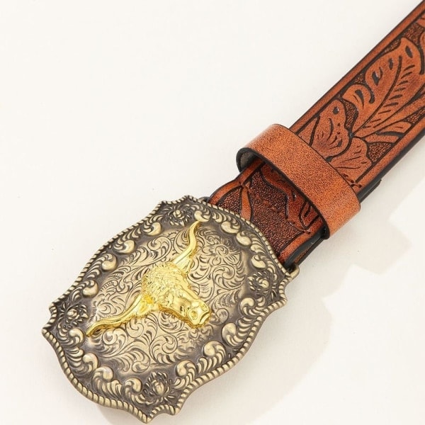 Western Cowboy Belt Buckle Herrebelte 120cm 120cm