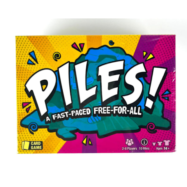 Englanti PILES! Vaatteiden taittelukorttipeli Kortit PILES PELI, nopea ja ilmainen korttipeli lapsille ja aikuisille 10 minuuttia