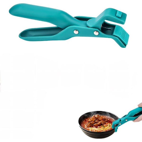 1-pack Multifunktionella Anti-Brännclips, Halksäkra Silikonklämmor, Anti-Bränn green