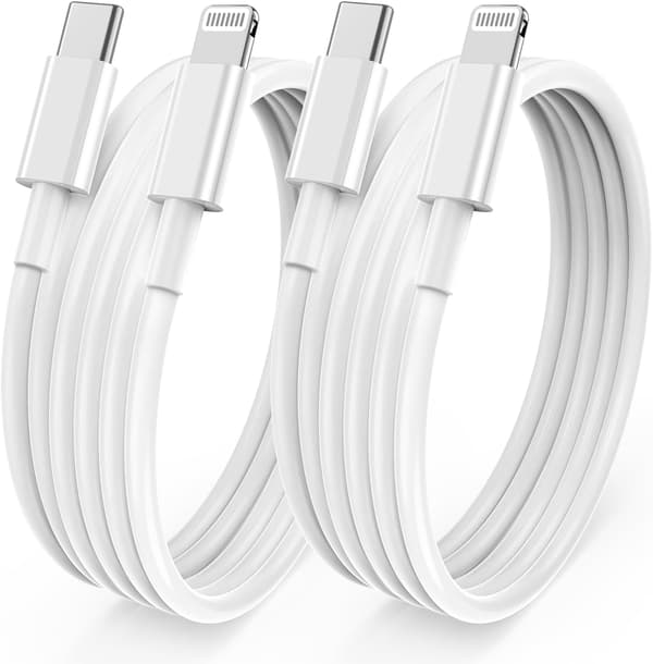 2-pakning 2m hurtigladerkabel, 20W USB C PD hurtiglading, Type C-port