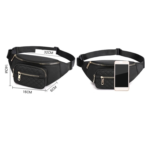 Brysttaske Taljetaske Skuldertaske SORT sort black