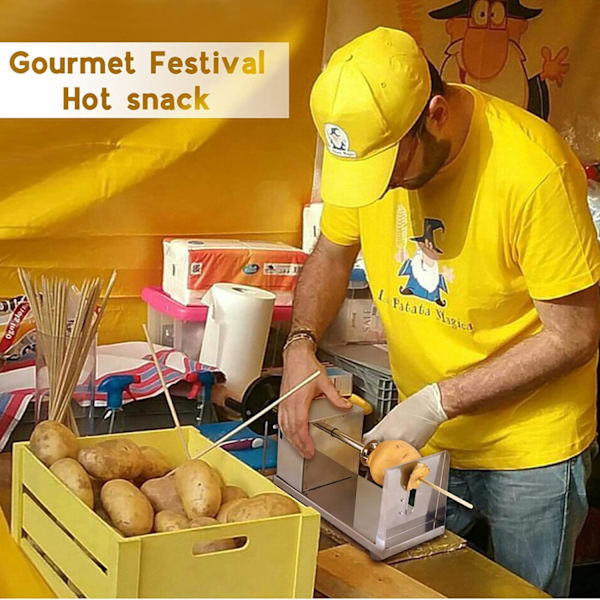 Potatis Tornmaskin, Rostfritt Stål, Spiral Potatis Skärare för Frukt, Potatis, Tornado Chips, Gurka eller Morötter