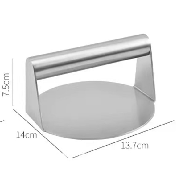 Förbättra din grillupplevelse med den rostfria burgarepressen, Smash Burger Press och upptäck den perfekta burgaren Steel handle