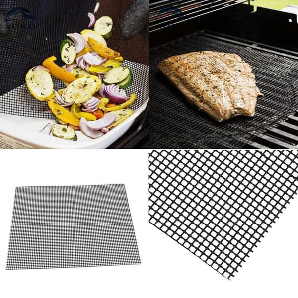 Grillnet/grillmad Non-stick Sort 3-pak