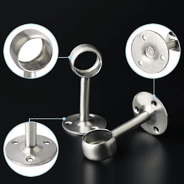 Gardinstångsfäste Garderobsstångsfäste Med Skruvar Takfäste Diameter 32mm, 2 st 32mm