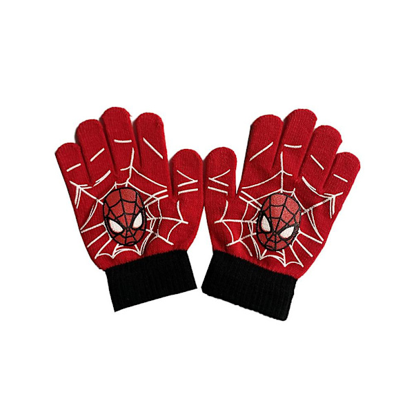 Spiderman Vinterstrikkede Termiske Hansker Votter Gaver til Barn Gutter A A