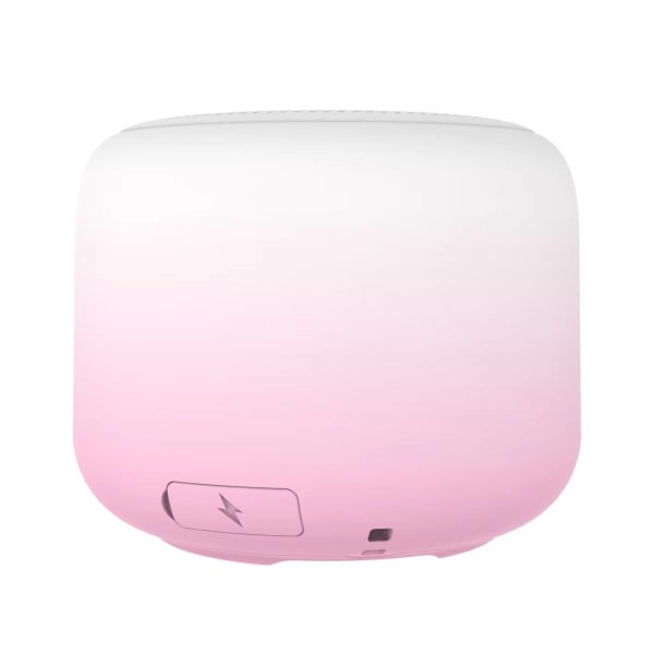 Vit och rosa bärbar trådlös Bluetooth högtalare White splash pink