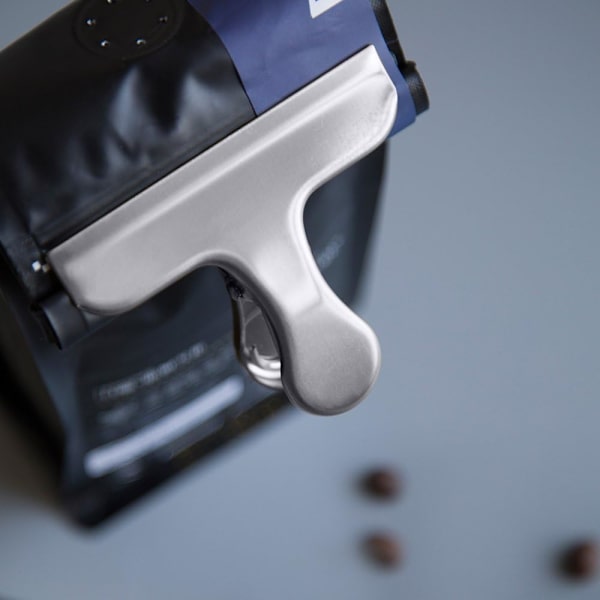 10 stk. poseklemmer i rustfrit stål til kaffe, mad, lufttætte håndtag