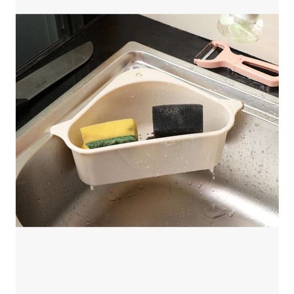 Fristående diskho Förvaringskorg Diskbänkställ beige oval